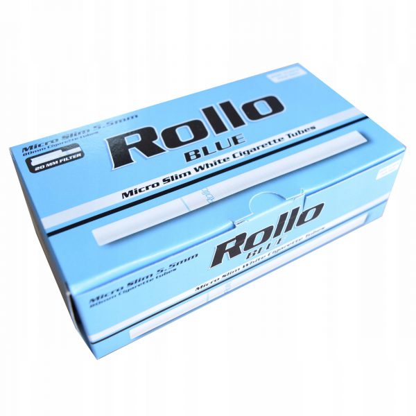 Gilzy tutki Rollo Micro Slim Blue karton 25x200 szt
