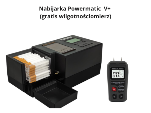Automatyczna tłokowa nabijarka do papierosów POWERMATIC V+ w gratisie wilgotnościomierz
