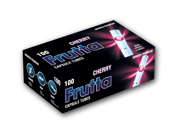 GILZY TUTKI PAPIEROSOWE Z KAPSUŁKĄ - FRUTTA CAPSULE TUBES CHERRY 40 X 100SZT.