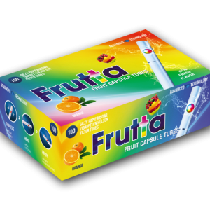 GILZY TUTKI PAPIEROSOWE Z KAPSUŁKĄ - FRUTTA CAPSULE TUBES ORANGE 40 X 100SZT.