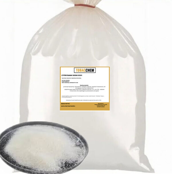 Cytrynian sodu spożywczy trójsodowy E331