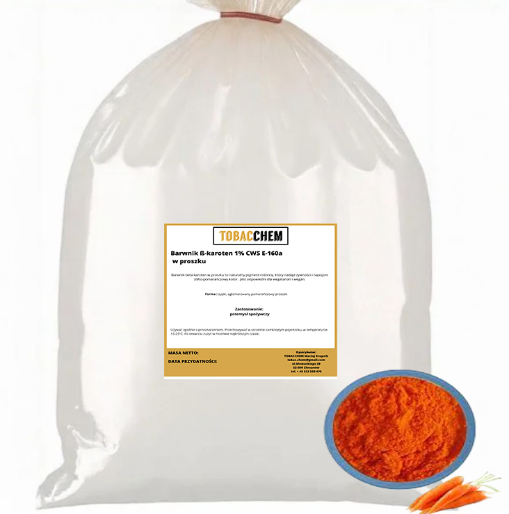 Barwnik ß-Karoten 1% CWS (E-160a) – Naturalny barwnik spożywczy Barwnik ß-Karoten 1% CWS (E-160a) – Naturalny barwnik spożywczy
