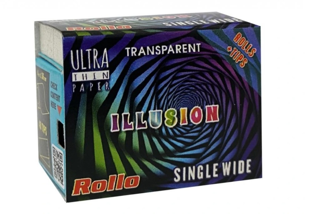 Bibułki papierosowe Rollo Illusion + filtry Single Wide 10SZT. Bibułki papierosowe Rollo Illusion + filtry Single Wide 10SZT.